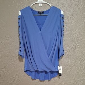 NEW BCX Women's Elegant Periwinkle Blouse Size M